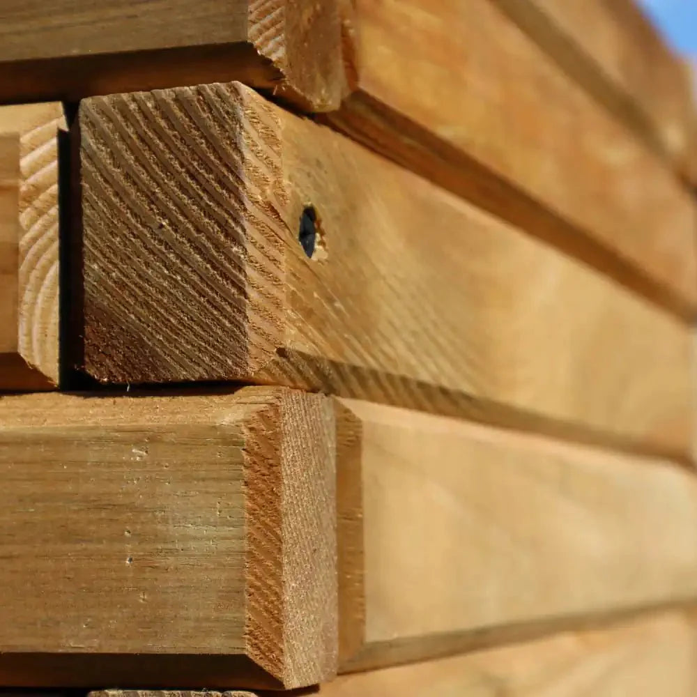 Pine Raised Wooden Trough Planter with Feet by sabodaj